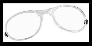 Clip pour lunettes de sport, transparent