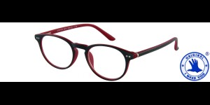 Leesbril Doktor new G66100 zwart-rood Panto