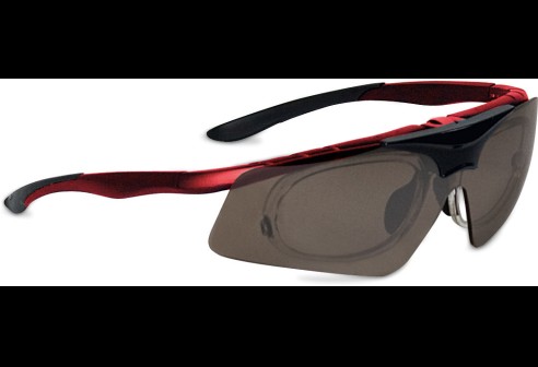 Shoptic Te verglazen sportbril - Rood - Zwartmat