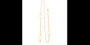 Chaîne à lunettes Turin dorée 3 pièces