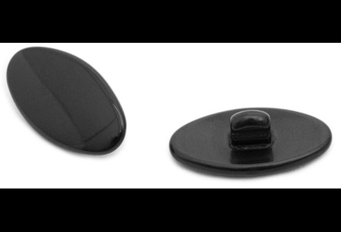 Plaquettes, hypoallegiques, titane, systeme Click 13,0 mm noir 4 pièces