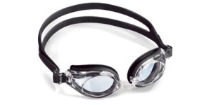 Shoptic Lunettes de natation avec verres plans – montés - Noir