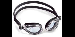 Shoptic Lunettes de natation avec verres plans – montés - Noir