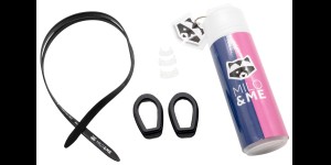 Kit de montage pour lunettes de natation Milo & Me Nalu, taille S bandeau, anneaux et pont de nez noir