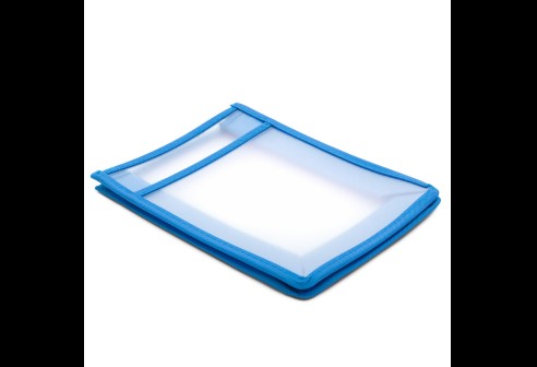 Dossier de travail A6 Bleu 125x165x40mm avec pochette séparée 105 x 110 mm, 25 pièces