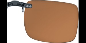 Clip on à emboîter sur des montures en métal, marron 48x40 mm