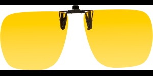 Cintre polarisation pliable couleur jaune taille 65 x56 mm attache métallique mince