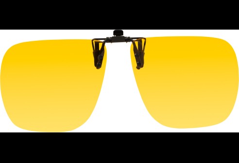 Cintre polarisation pliable couleur jaune taille 65 x56 mm attache métallique mince