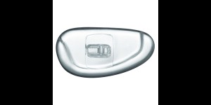 Plaquettes en PVC, mi-dures, avec insertion en plastique, transparent, système Click 17,0 mm