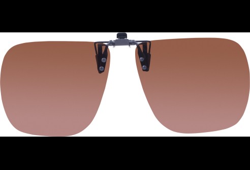 Cintre polarisation pliable couleur marron taille 65 x56 mm attache métallique mince