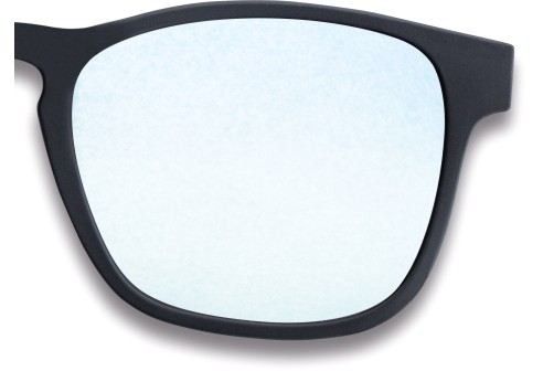 Clips polarisants rabattables et à emboiter noir teinte miroir bleu 85-90%
