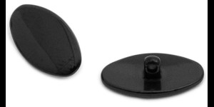 Plaquettes, hypoallegiques, titane, systeme Vis 13,0 mm noir 4 pièces