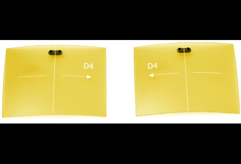 Shoptic Verres de rechange jaune pour Clips «Flip up» taille L