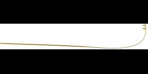 Ressort monobloc pour lunettes en verre beta-titane or 1,6mm large 1 paire
