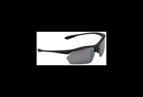 Lunettes de sport Leader Crosser gris foncé mat avec verres argent à revêtement Revo