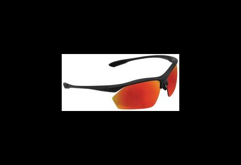 Lunettes de sport Leader Crosser gris foncé mat avec verres rouge à revêtement Revo