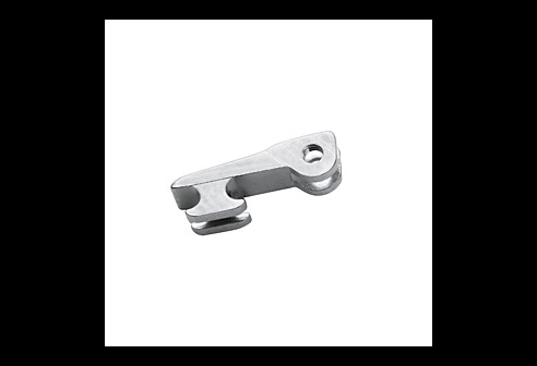 Charnières noyées, partie fixée sur la monture côte gauche, yeux double, ouverture 0,9 mm