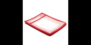 Dossier de travail A6 rouge 125x165x40mm avec pochette séparée 105 x 110 mm, 25 pièces