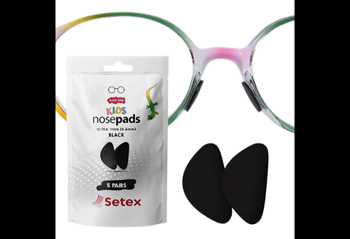 Setex plaquettes nasales antidérapantes pour enfants 0,6 mm noir 5 paires