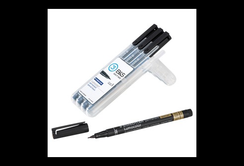 Crayon de marquage du verre, Noir, très fin