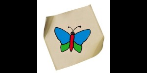 Feuilles individuelles avec motifs amusants pour le traitement du strabisme chez les enfants: Papillon