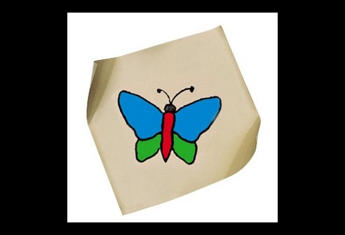 Feuilles individuelles avec motifs amusants pour le traitement du strabisme chez les enfants: Papillon