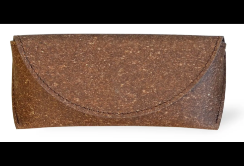 JOHAN brun – Étui - Fabriqué à partir de déchets de cuir recyclés et de matériaux de reliure naturels.