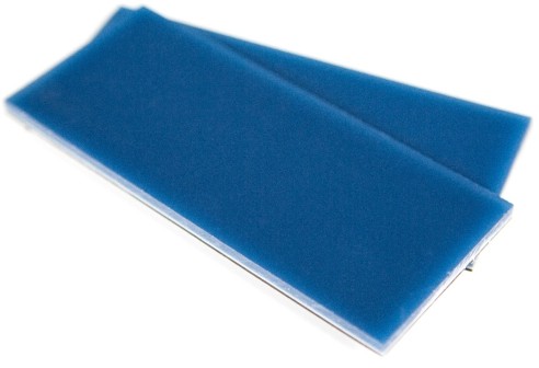 Matériau plastique, marron/blanc/bleu transparent 150x6x65mm