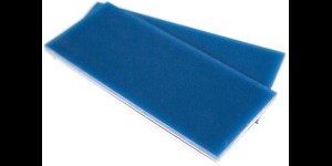 Matériau plastique, marron/blanc/bleu transparent 150x6x65mm