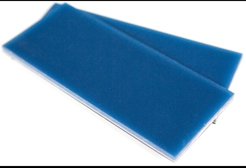 Matériau plastique, marron/blanc/bleu transparent 150x6x65mm