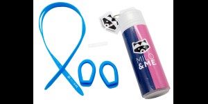 Kit de montage pour lunettes de natation Milo & Me Nalu, taille M bandeau, anneaux et pont de nez bleu