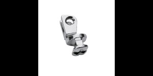 Charniéres noyées, partie fixée sur la monture côte gauche, yeux double, ouverture 1,0 mm