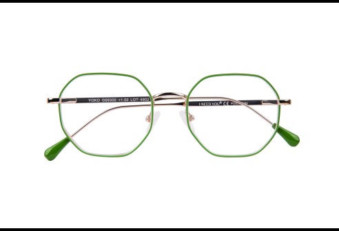 Lunettes de lecture Yoko G69300 vert-or +1.00