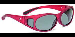 Lunettes superposables, Ovale rouge, toucher doux