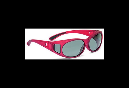 Lunettes superposables, Ovale rouge, toucher doux