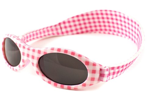 Kidz Banz lunettes de solei rose checkers, 2-5 ans