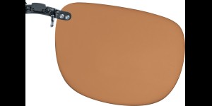 Clip on à emboîter sur des montures en métal, marron 62x52 mm