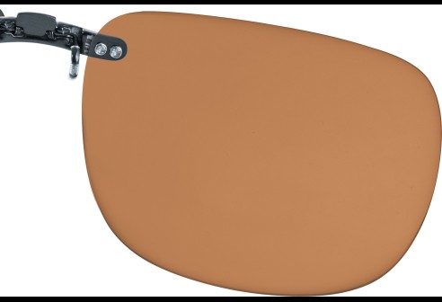 Clip on à emboîter sur des montures en métal, marron 62x52 mm