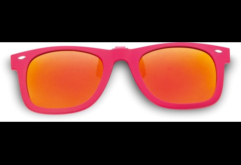 Clips polarisants rabattables et à emboiter pink S teinte pink miroité 85-90%