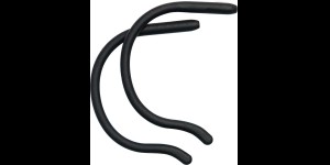 Embouts de sport en silicone, adultes: longueur 90 mm, noir