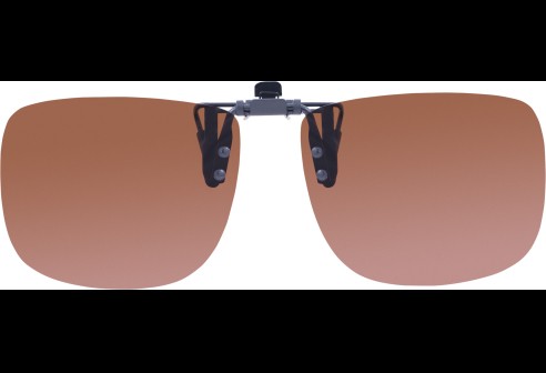 Cintre polarisation pliable couleur marron taille 54 x 43 mm attache métallique mince