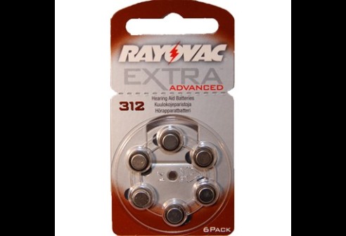 Batterie Rayovac Extra Advanced 312AU- 6XE / brun