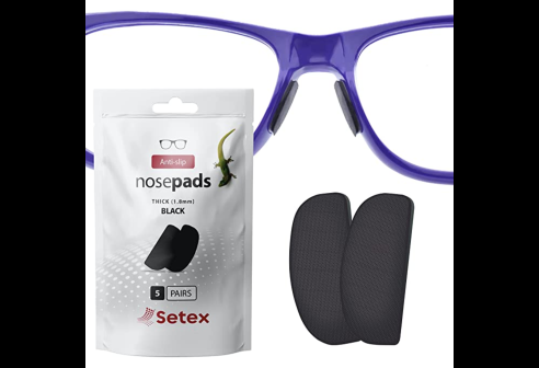 Setex plaquettes nasales antidérapantes épaisseur 1,8 mm noir 5 paires