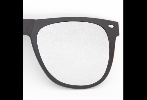 Clips polarisants rabattables et à emboiter noir teinte miroir argenté 85-90%