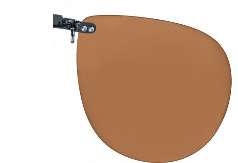 Clip on à emboîter sur des montures en métal, marron 62x54 mm
