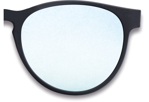 Clips polarisants rabattables et à emboiter noir teinte miroir bleu 85-90%
