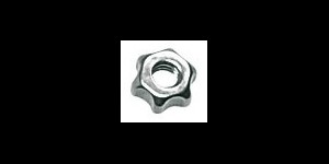 Écrous étoile, filetage: 1,30 mm; Ø 2,50 mm