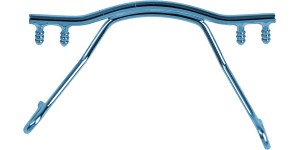 Pont nasal pour lunettes percées avec cavaliers, Bleu