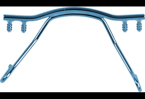 Pont nasal pour lunettes percées avec cavaliers, Bleu