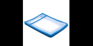 Dossier de travail A5 Bleu 115x215x40mm avec pochette séparée 155 x 175mm, 25 pièces